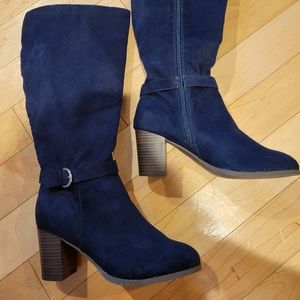 Journee Collection Extra Wide Calf Joelle Boot Navy